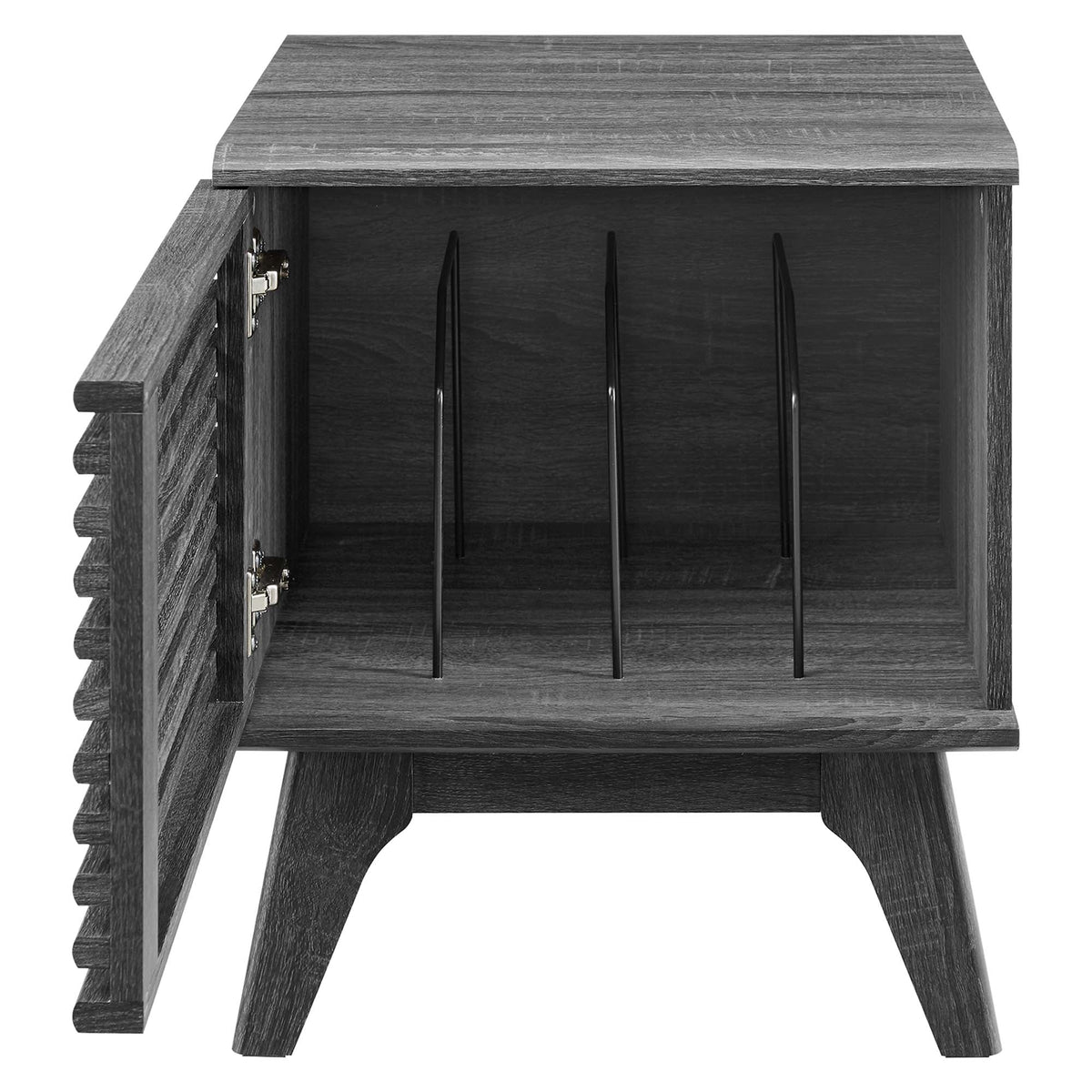 Render Vinyl Record Display Stand by Modway - Charcoal / Oak / Walnut (EEI-4262)
