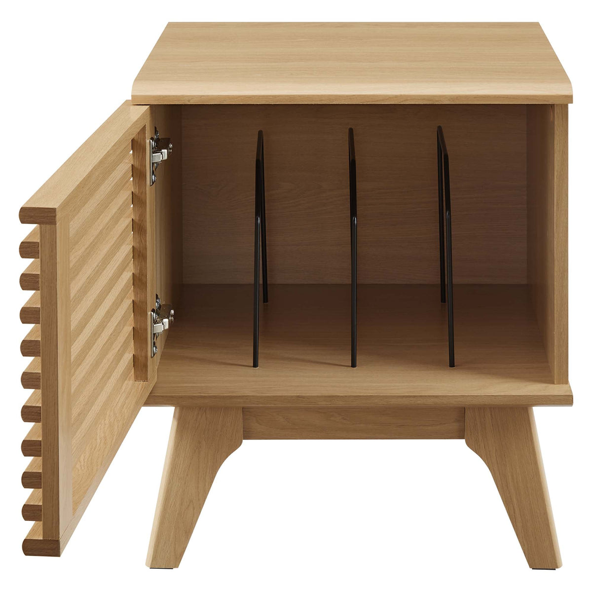 Render Vinyl Record Display Stand by Modway - Charcoal / Oak / Walnut (EEI-4262)