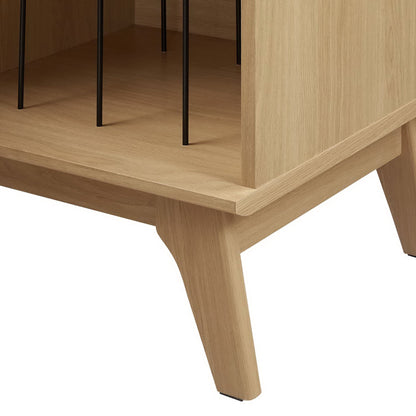 Render Vinyl Record Display Stand by Modway - Charcoal / Oak / Walnut (EEI-4262)