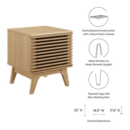 Render Vinyl Record Display Stand by Modway - Charcoal / Oak / Walnut (EEI-4262)