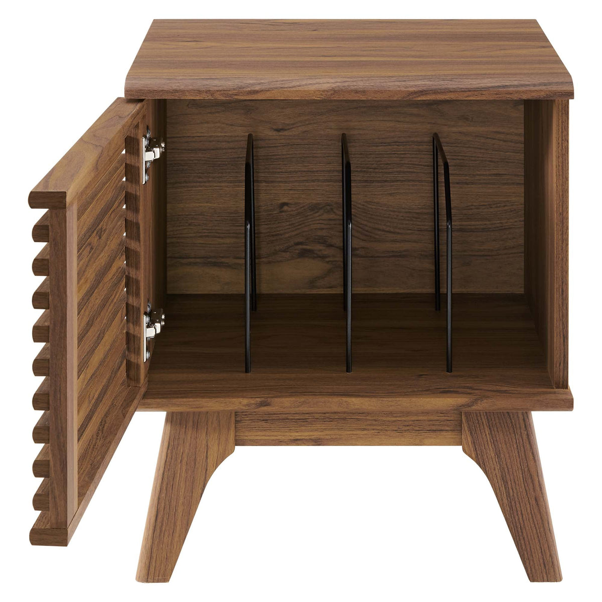 Render Vinyl Record Display Stand by Modway - Charcoal / Oak / Walnut (EEI-4262)