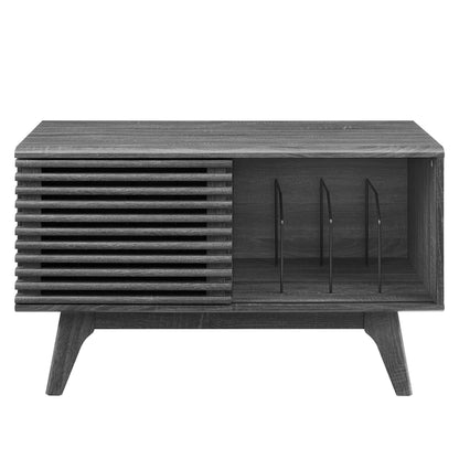 Render Vinyl Record Display Stand by Modway - Charcoal / Oak / Walnut (EEI-4263)