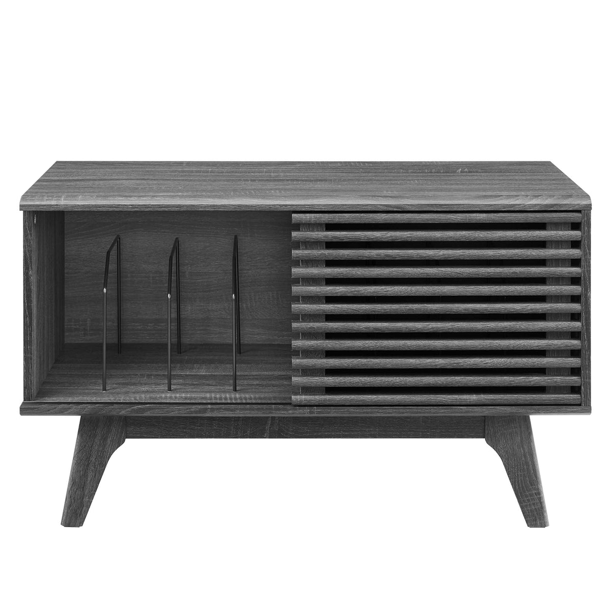 Render Vinyl Record Display Stand by Modway - Charcoal / Oak / Walnut (EEI-4263)