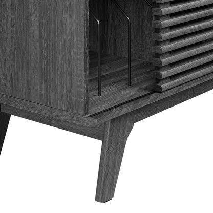 Render Vinyl Record Display Stand by Modway - Charcoal / Oak / Walnut (EEI-4263)