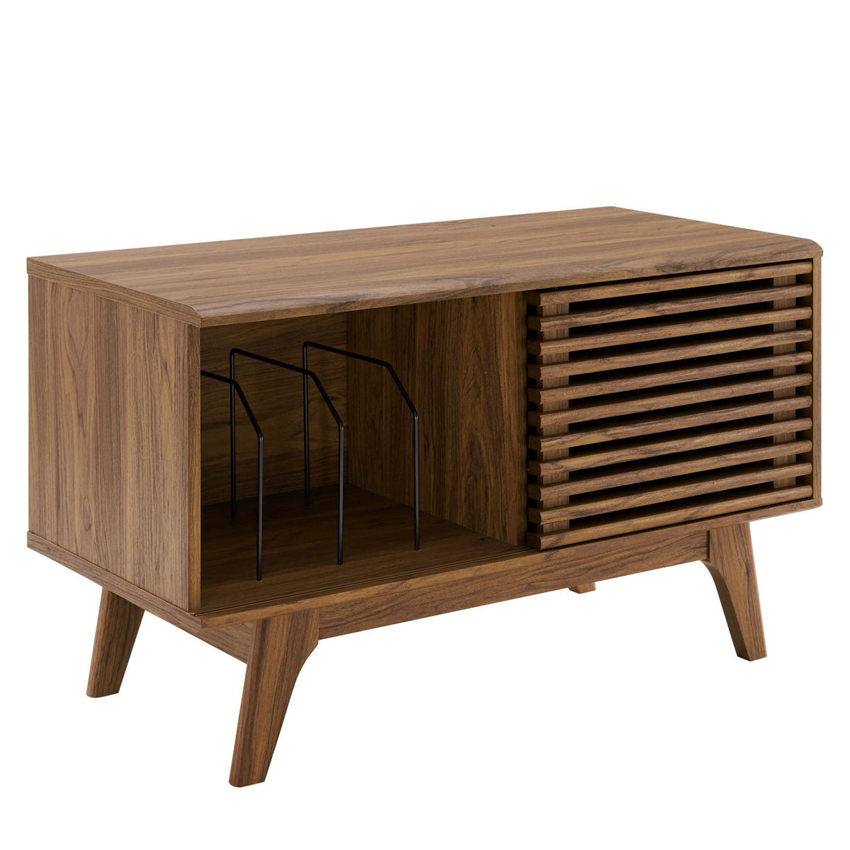 Render Vinyl Record Display Stand by Modway - Charcoal / Oak / Walnut (EEI-4263)