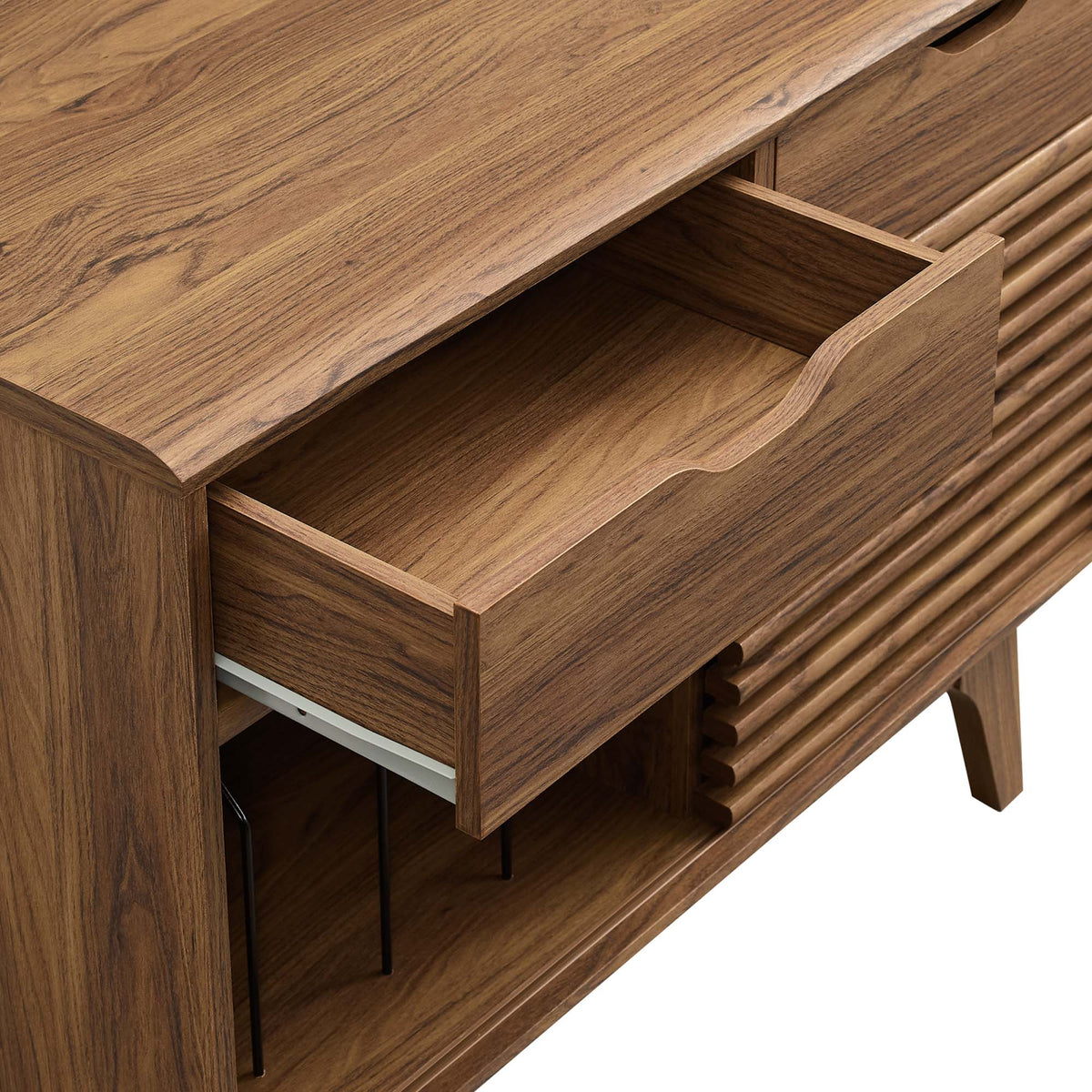 Render Vinyl Record Display Stand by Modway - Charcoal / Oak / Walnut (EEI-4323)