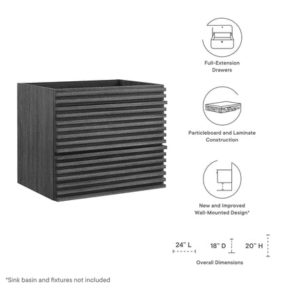 Render 24" Wall-Mount Bathroom Vanity Cabinet by Modway