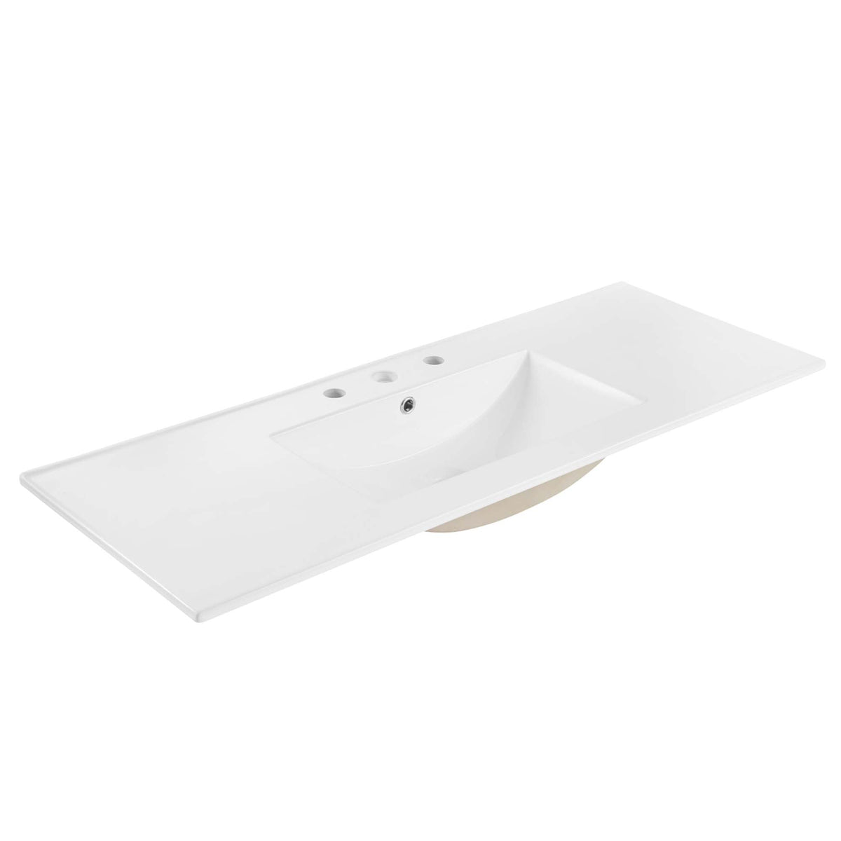 Cayman 48" Single Basin Bathroom Sink by Modway - White