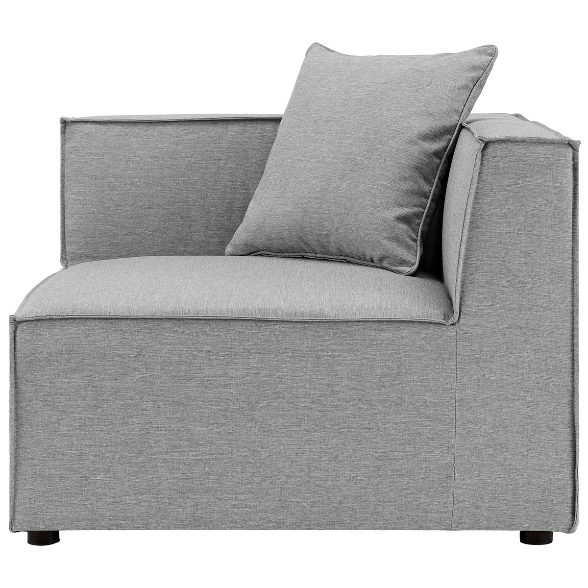 Saybrook 6-Piece Outdoor Patio Upholstered Sectional Sofa by Modway - Gray / Navy / White (EEI-4383)