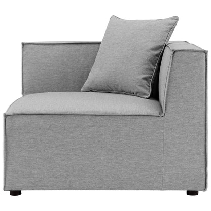 Saybrook 6-Piece Outdoor Patio Upholstered Sectional Sofa by Modway - Gray / Navy / White (EEI-4383)