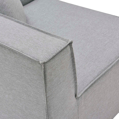 Saybrook 6-Piece Outdoor Patio Upholstered Sectional Sofa by Modway - Gray / Navy / White (EEI-4383)