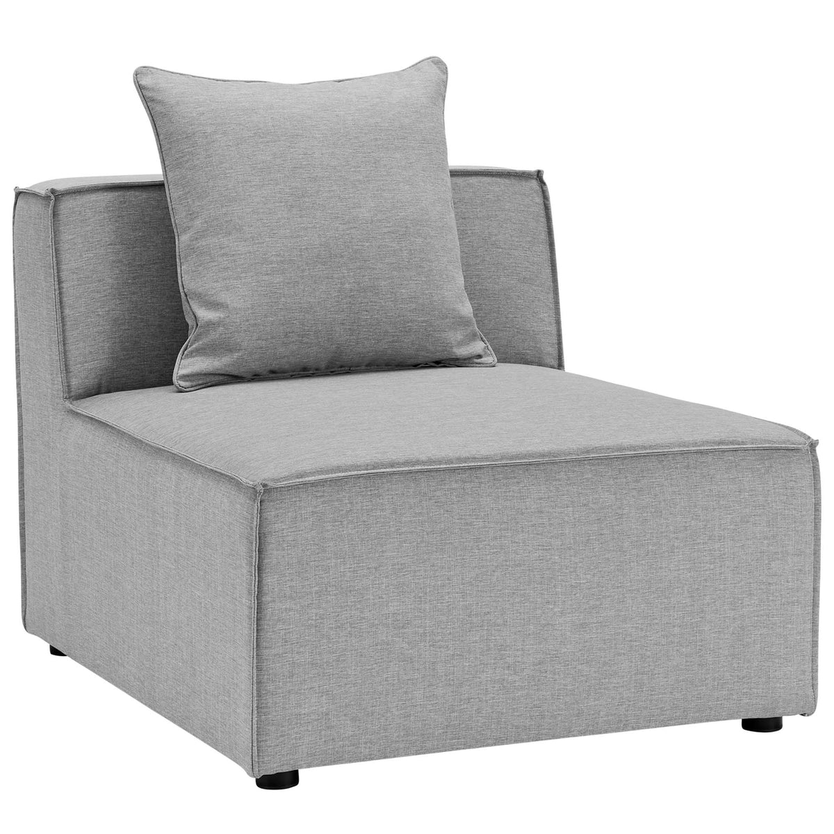Saybrook 6-Piece Outdoor Patio Upholstered Sectional Sofa by Modway - Gray / Navy / White (EEI-4383)