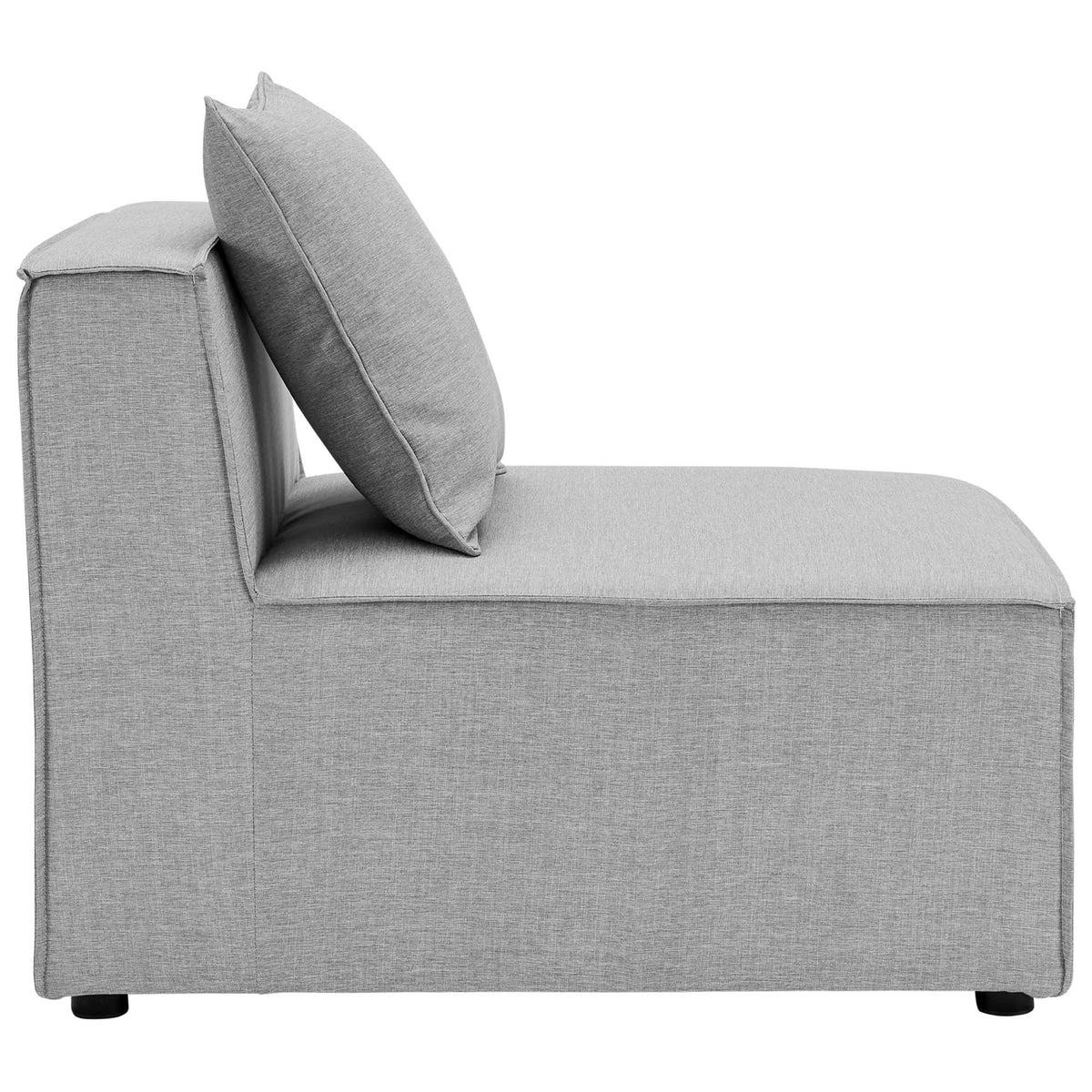 Saybrook 6-Piece Outdoor Patio Upholstered Sectional Sofa by Modway - Gray / Navy / White (EEI-4383)