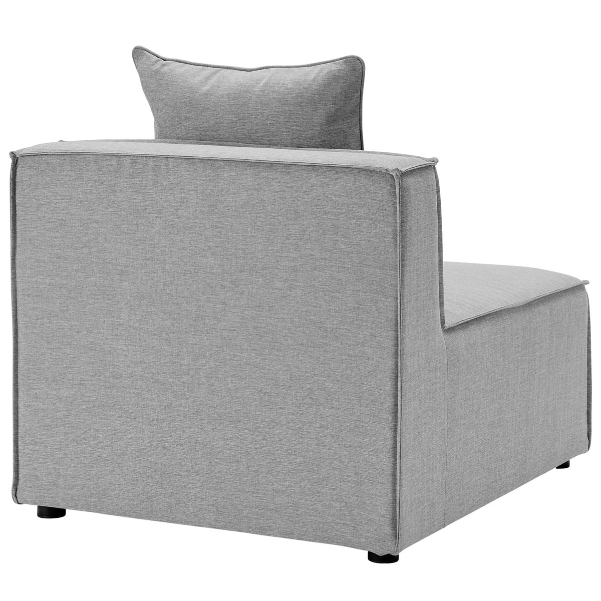 Saybrook 6-Piece Outdoor Patio Upholstered Sectional Sofa by Modway - Gray / Navy / White (EEI-4383)