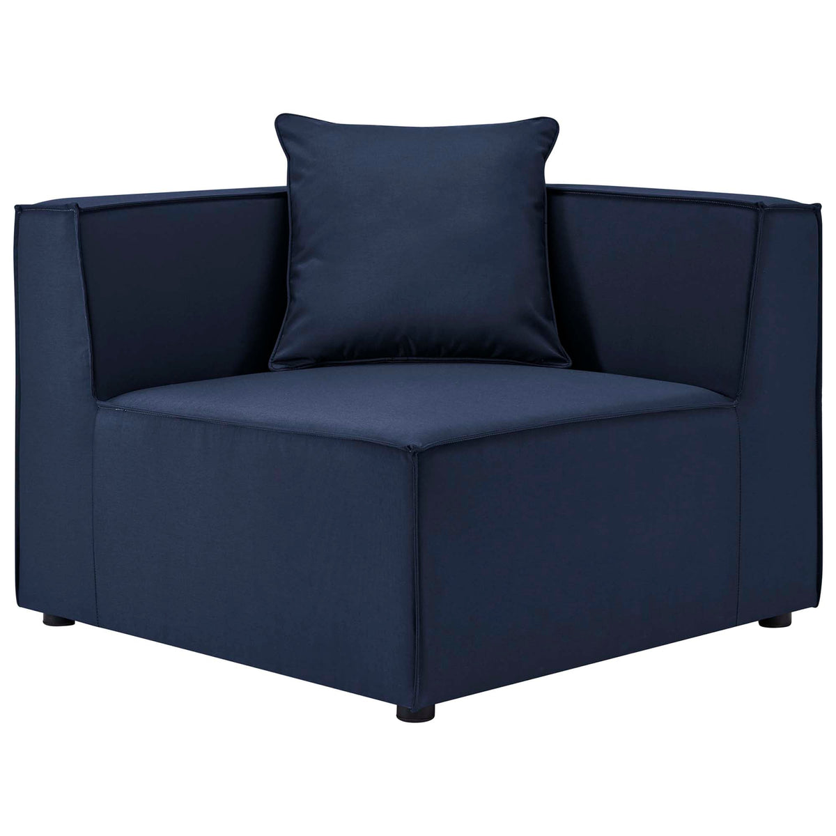 Saybrook 6-Piece Outdoor Patio Upholstered Sectional Sofa by Modway - Gray / Navy / White (EEI-4383)