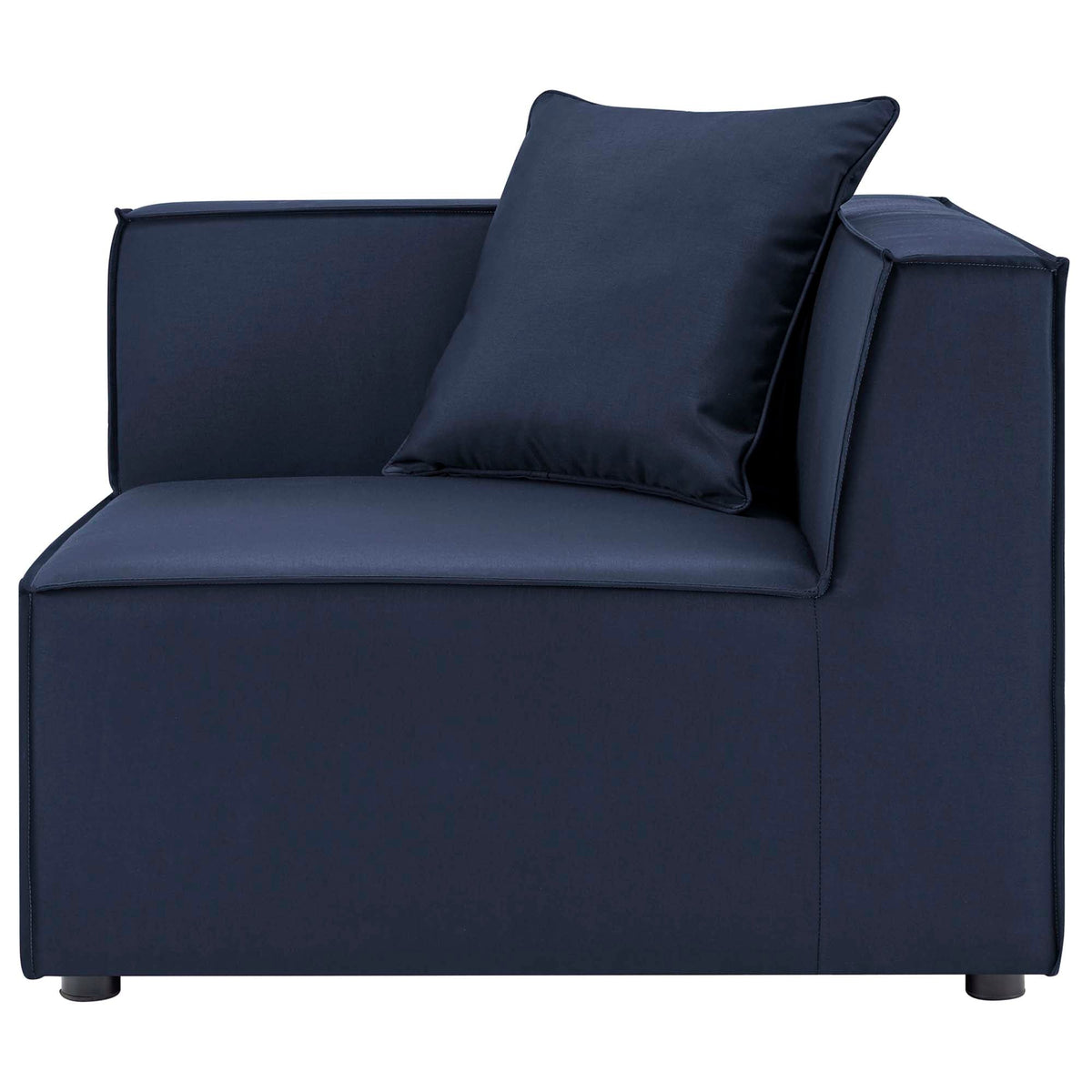 Saybrook 6-Piece Outdoor Patio Upholstered Sectional Sofa by Modway - Gray / Navy / White (EEI-4383)