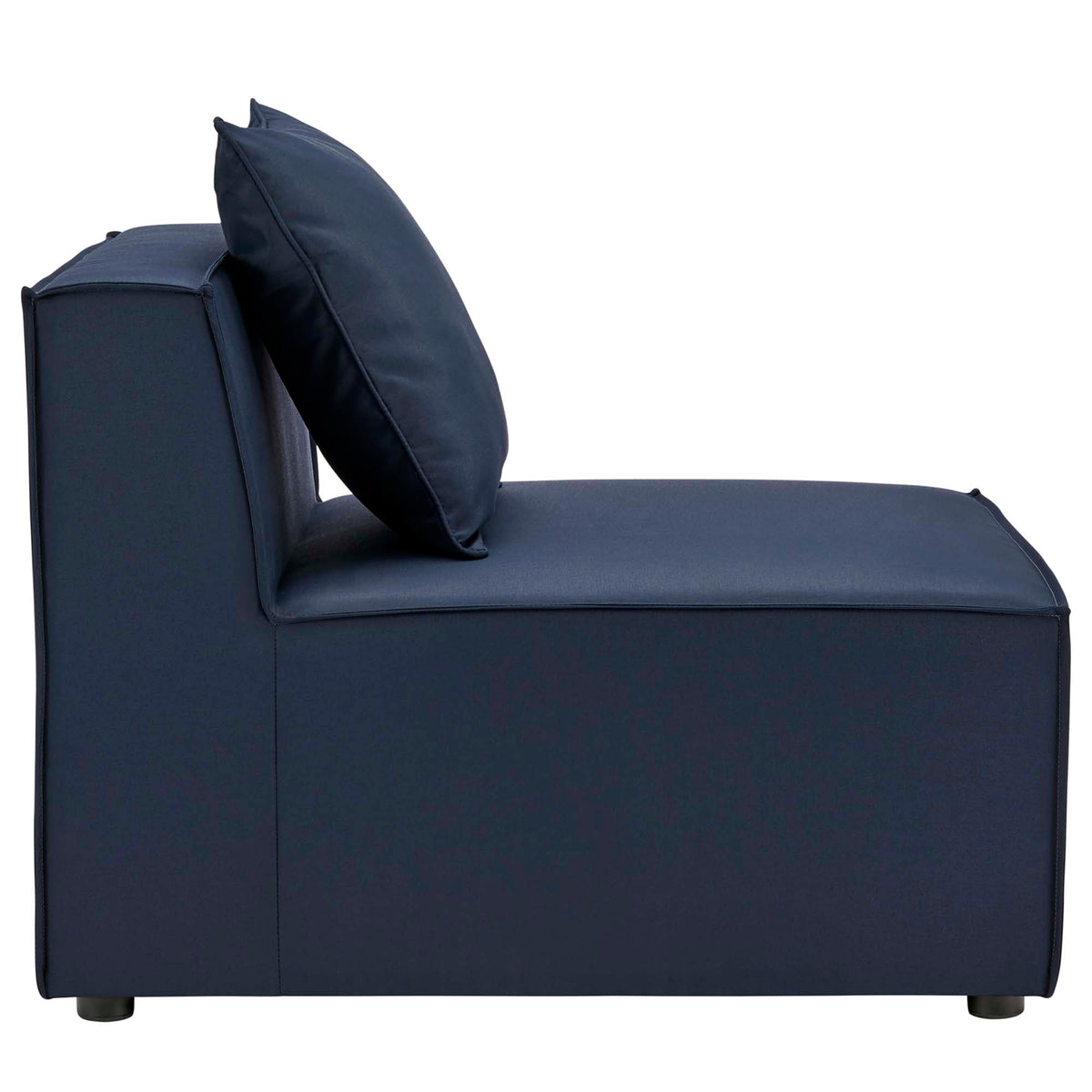 Saybrook 6-Piece Outdoor Patio Upholstered Sectional Sofa by Modway - Gray / Navy / White (EEI-4383)