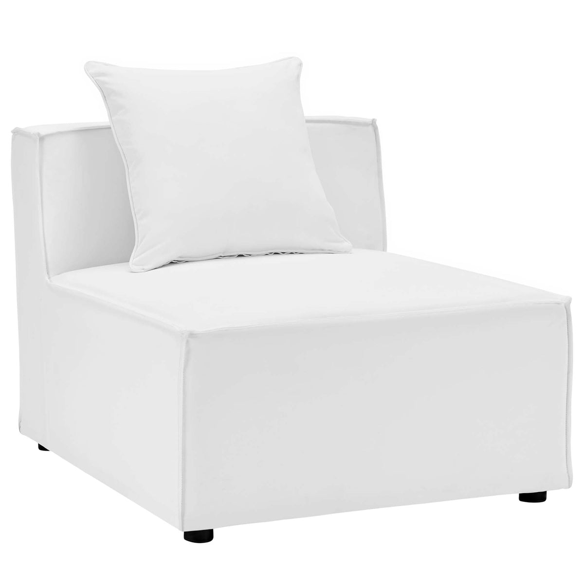 Saybrook 6-Piece Outdoor Patio Upholstered Sectional Sofa by Modway - Gray / Navy / White (EEI-4383)