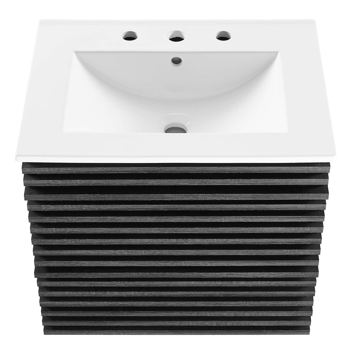 Render 24" Wall-Mount Bathroom Vanity by Modway - Charcoal White / Oak White / Walnut White