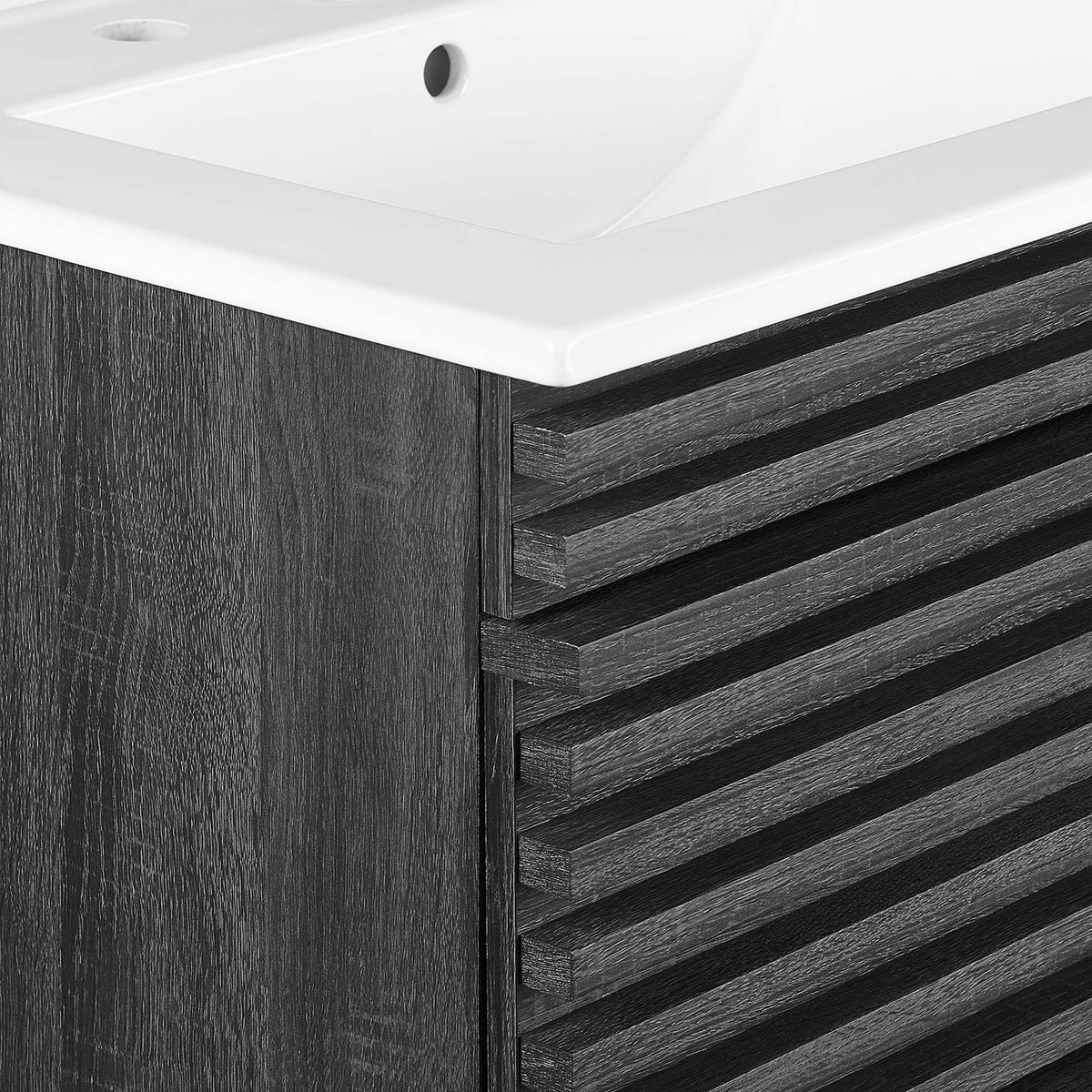 Render 24" Wall-Mount Bathroom Vanity by Modway - Charcoal White / Oak White / Walnut White