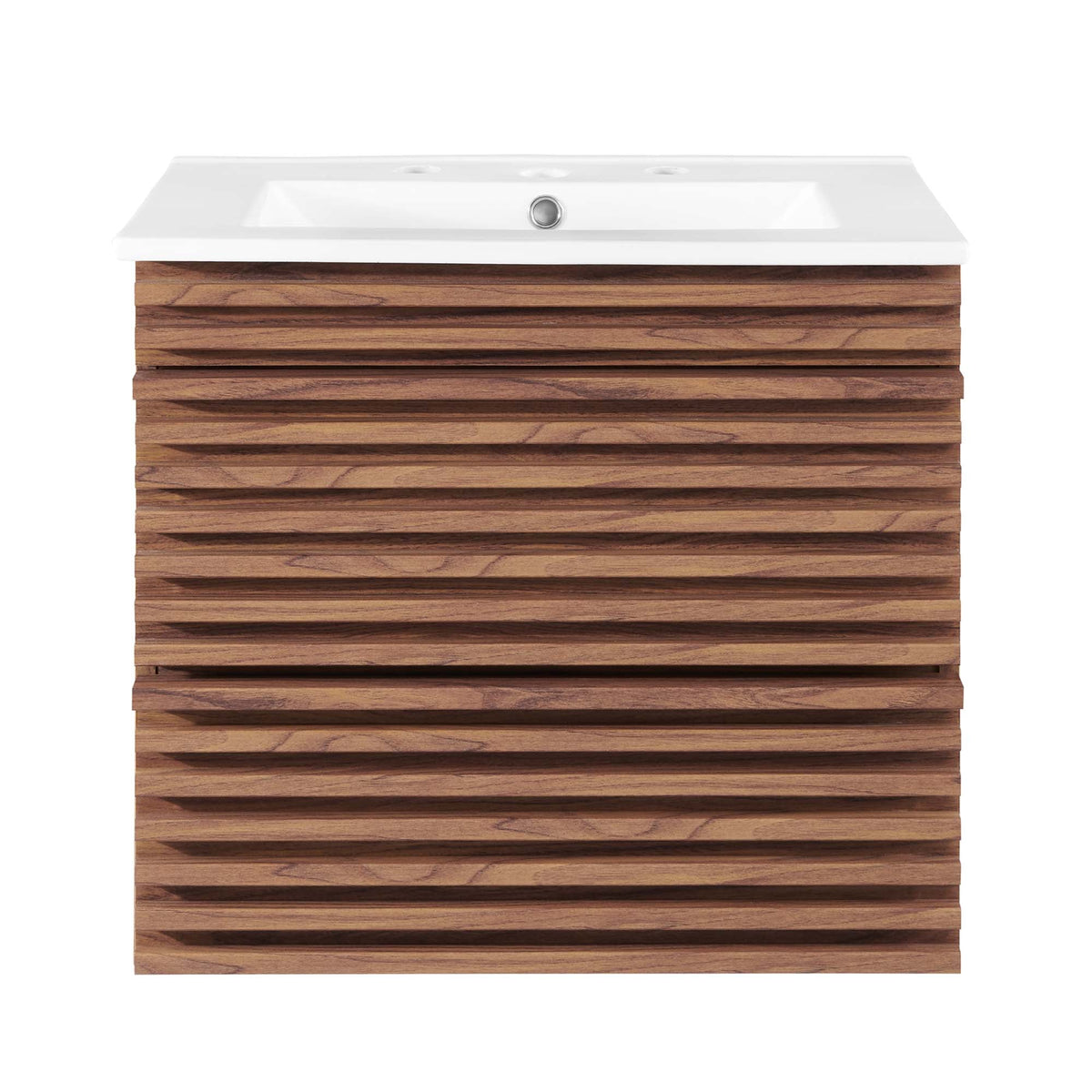 Render 24" Wall-Mount Bathroom Vanity by Modway - Charcoal White / Oak White / Walnut White