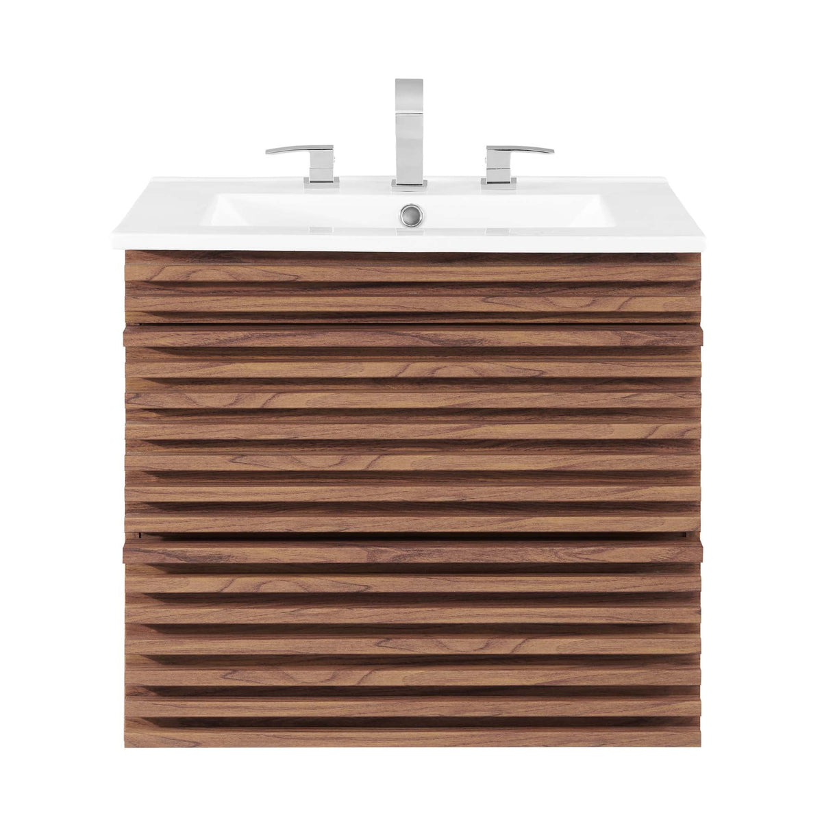 Render 24" Wall-Mount Bathroom Vanity by Modway - Charcoal White / Oak White / Walnut White