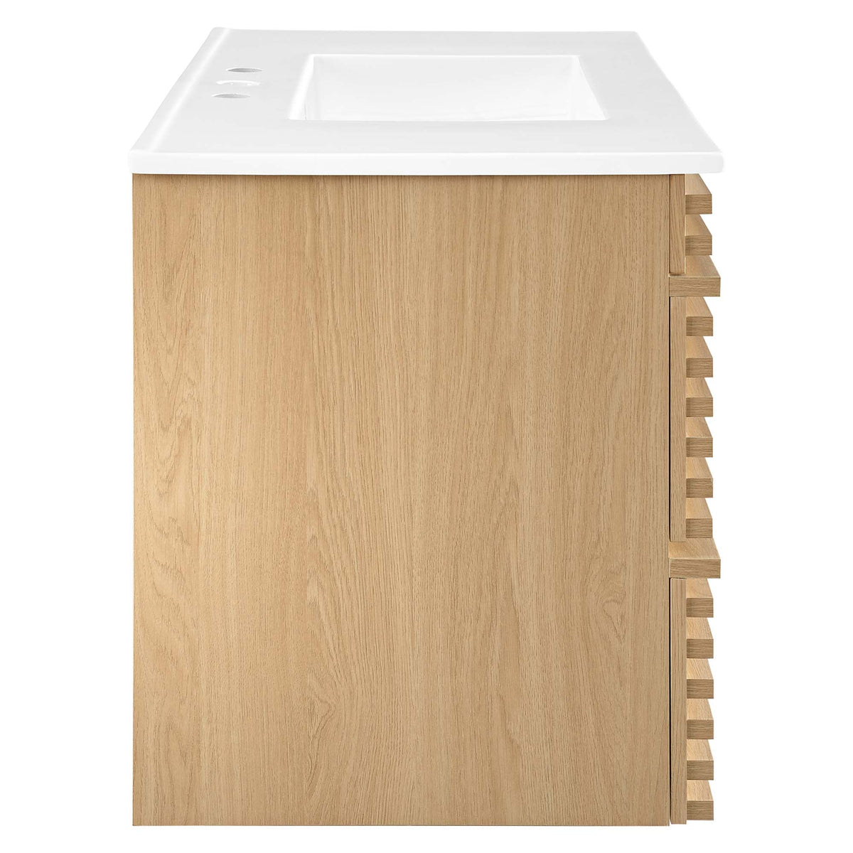 Render 36" Wall-Mount Bathroom Vanity by Modway - Charcoal White / Oak White / Walnut White
