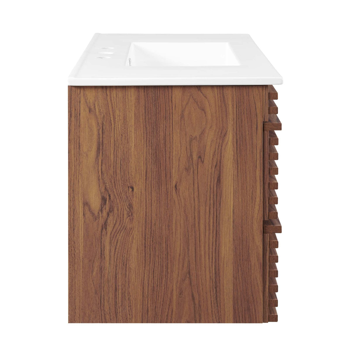 Render 36" Wall-Mount Bathroom Vanity by Modway - Charcoal White / Oak White / Walnut White