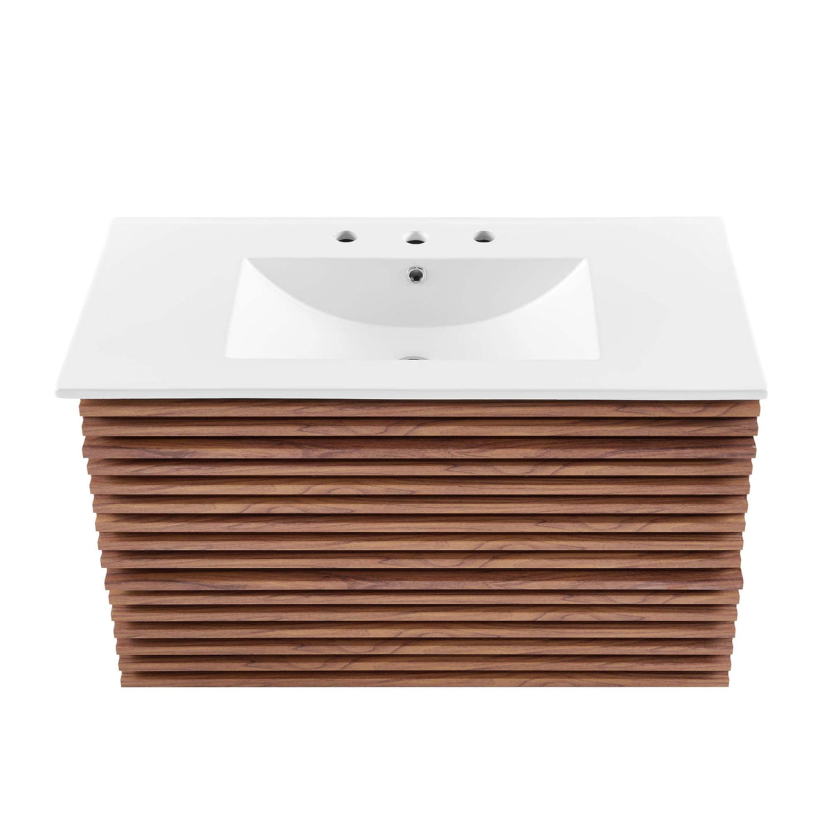 Render 36" Wall-Mount Bathroom Vanity by Modway - Charcoal White / Oak White / Walnut White