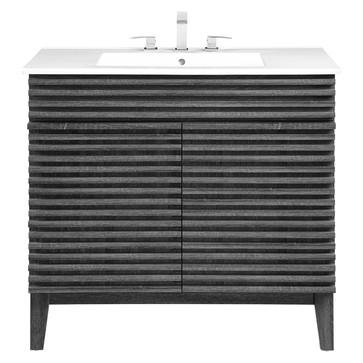 Render 36" Bathroom Vanity by Modway - Charcoal White / Oak White / Walnut White