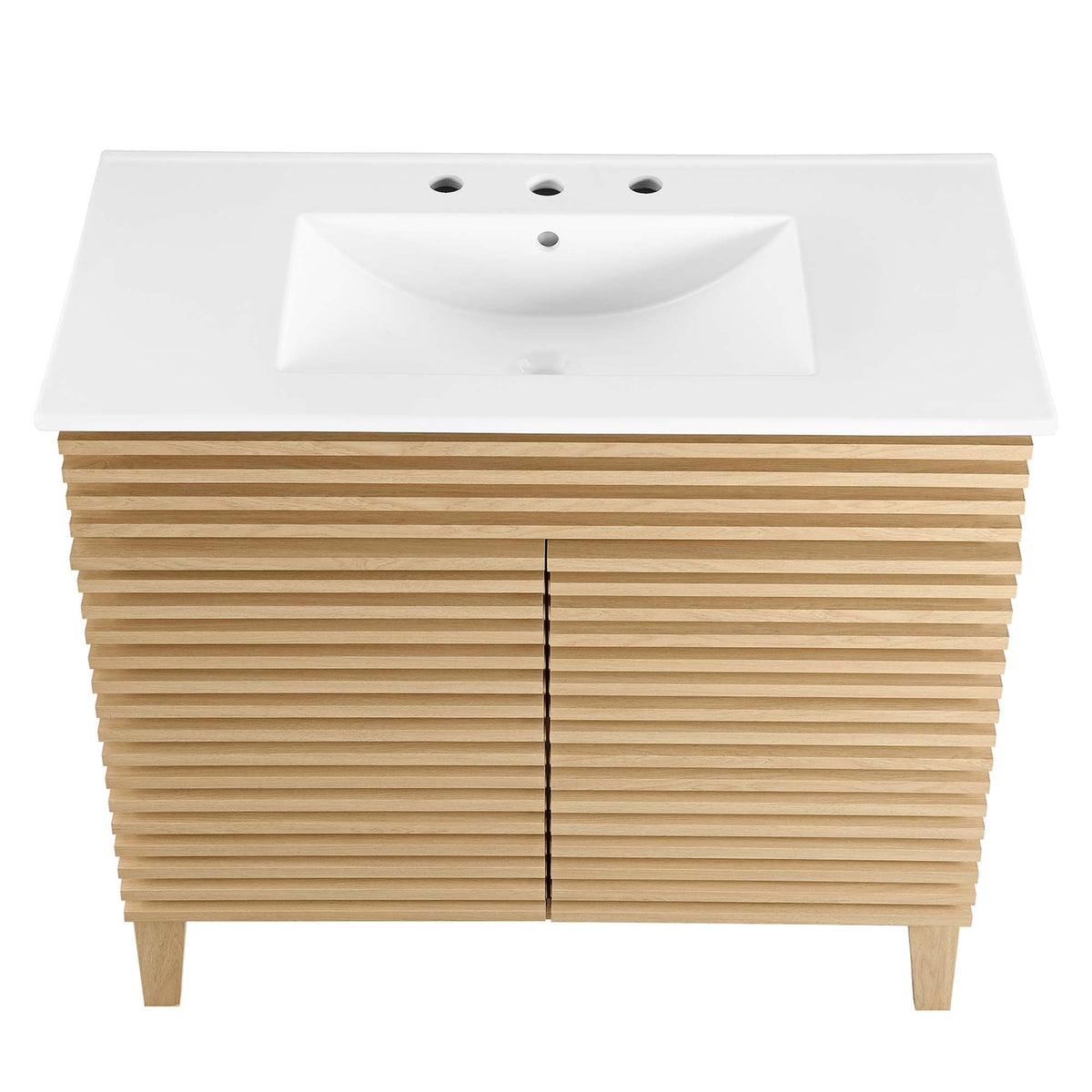 Render 36" Bathroom Vanity by Modway - Charcoal White / Oak White / Walnut White