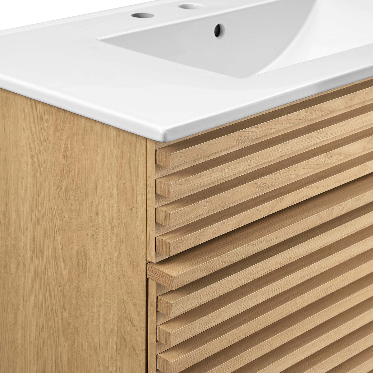 Render 36" Bathroom Vanity by Modway - Charcoal White / Oak White / Walnut White