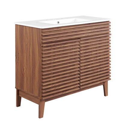 Render 36" Bathroom Vanity by Modway - Charcoal White / Oak White / Walnut White