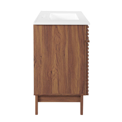 Render 36" Bathroom Vanity by Modway - Charcoal White / Oak White / Walnut White