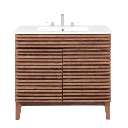 Render 36" Bathroom Vanity by Modway - Charcoal White / Oak White / Walnut White