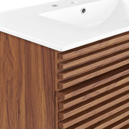 Render 36" Bathroom Vanity by Modway - Charcoal White / Oak White / Walnut White