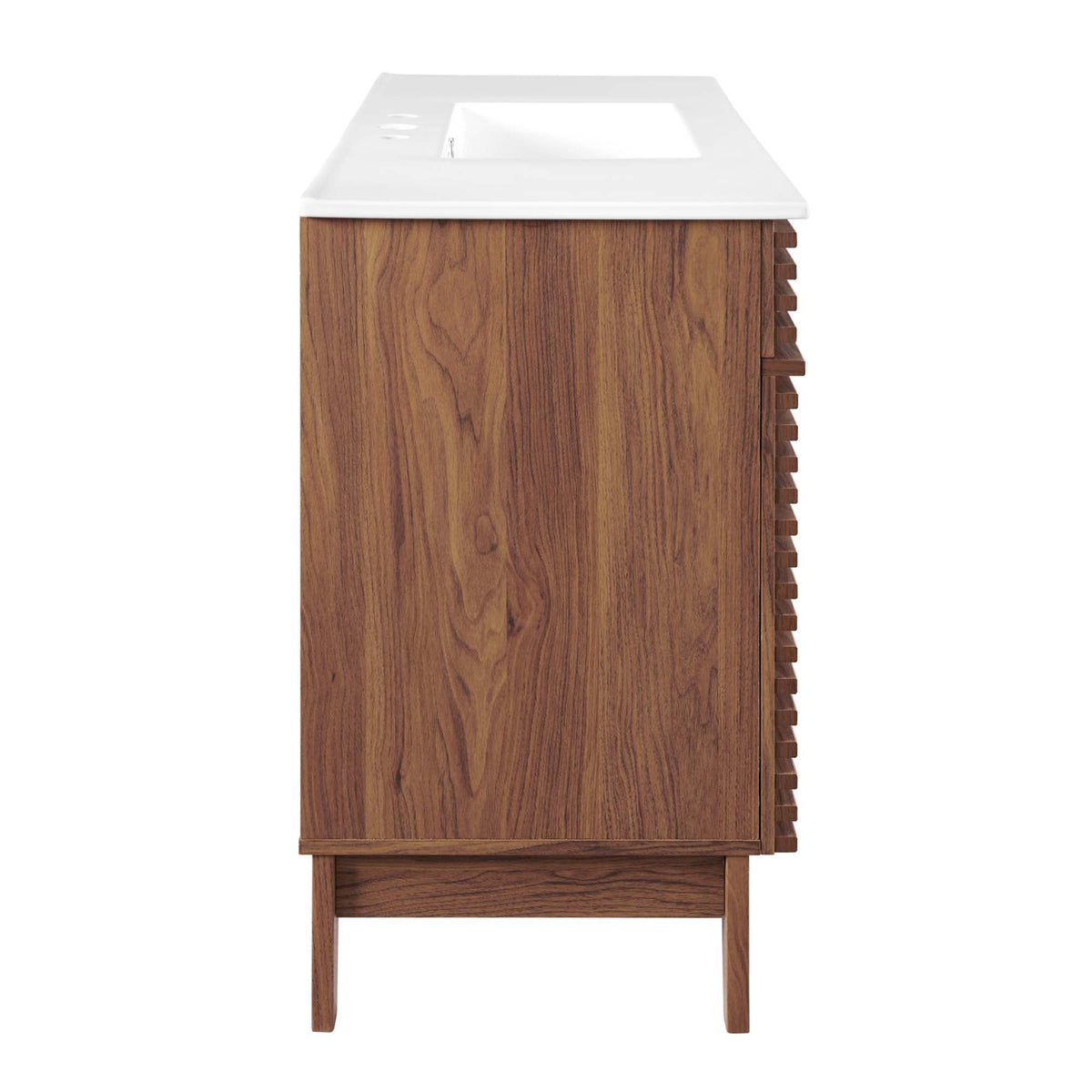 Render 48" Single Sink Bathroom Vanity by Modway - Oak White / Walnut White