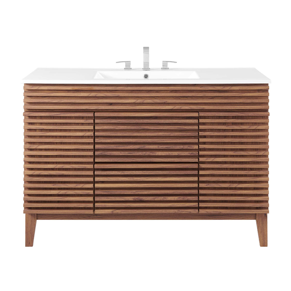 Render 48" Single Sink Bathroom Vanity by Modway - Oak White / Walnut White