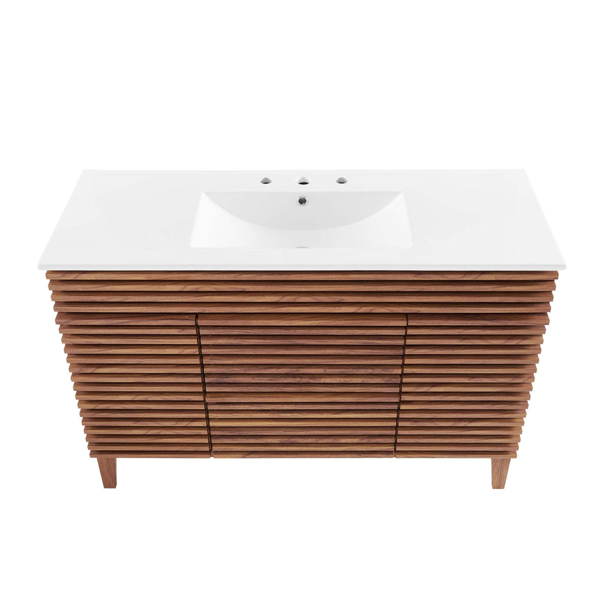 Render 48" Single Sink Bathroom Vanity by Modway - Oak White / Walnut White