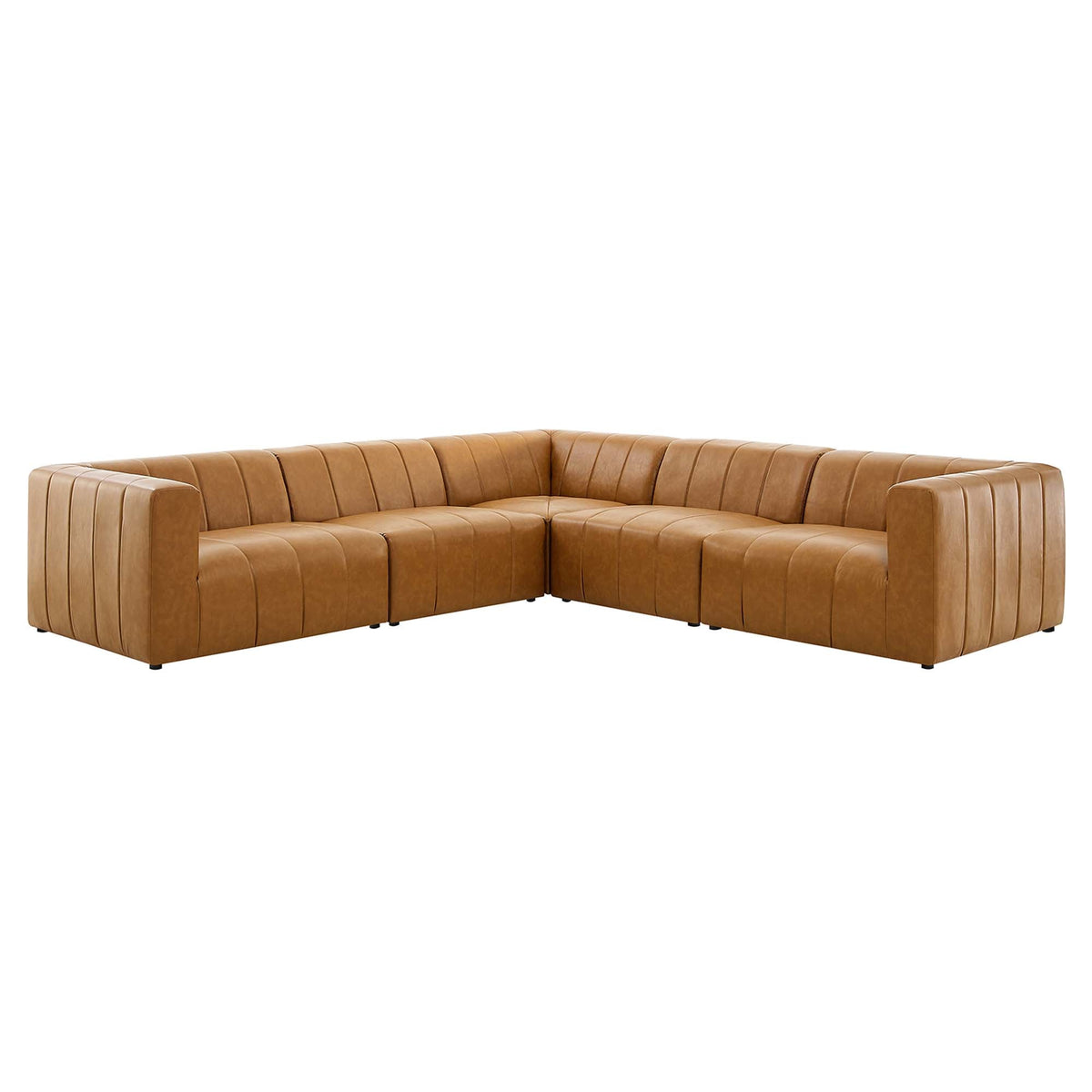 Bartlett 5-Piece Vegan Leather Sectional Sofa by Modway