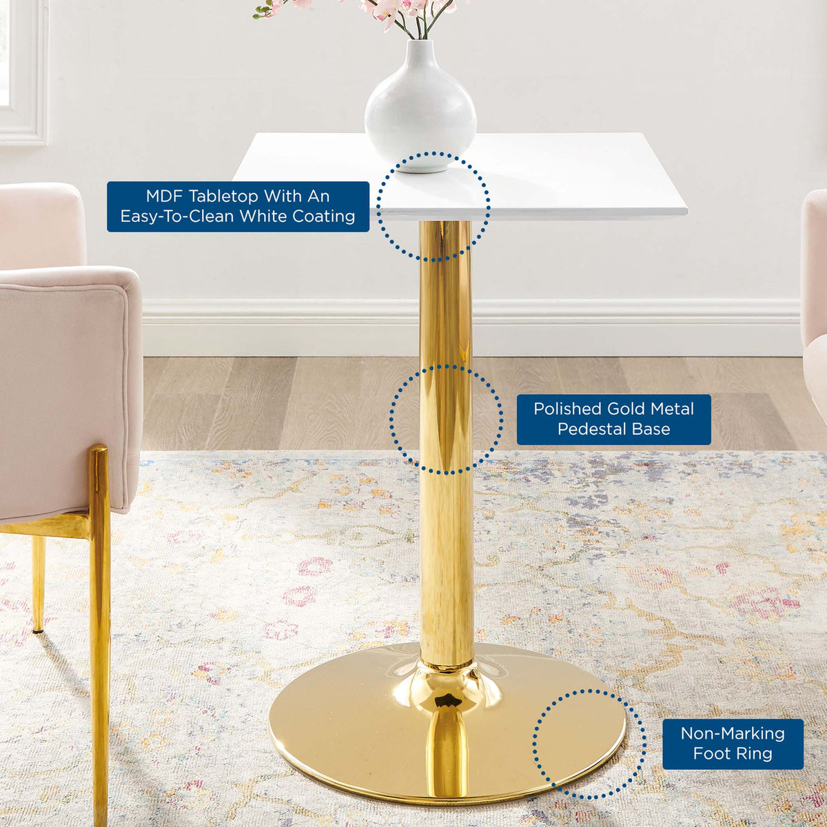 Verne 24" Square Dining Table by Modway - EEI-4545