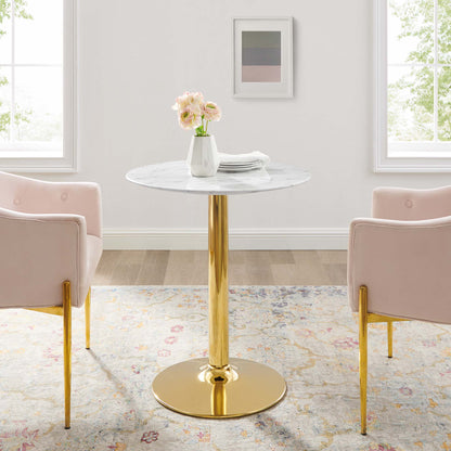Verne 28" Artificial Marble Dining Table by Modway - EEI-4548