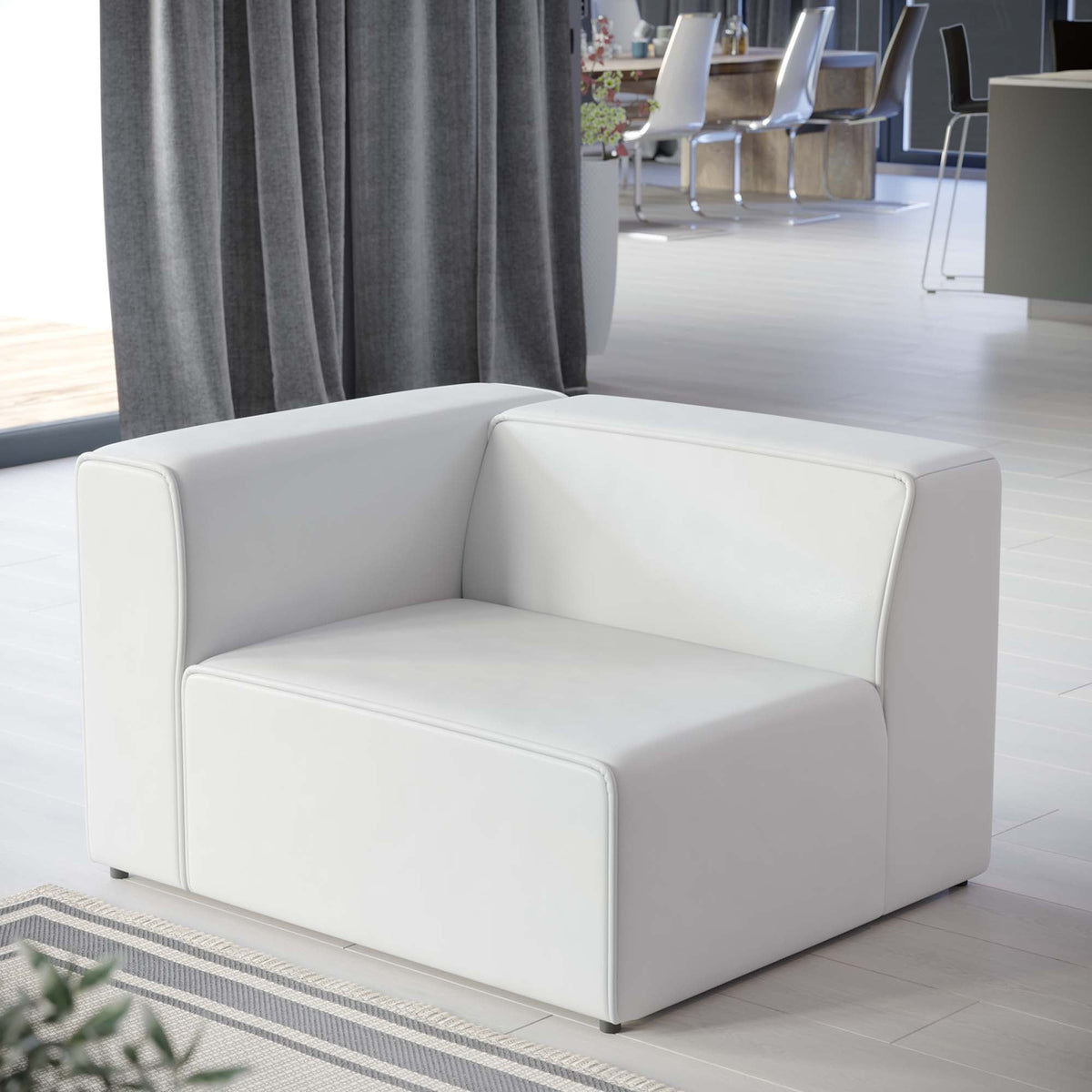 Mingle Vegan Leather Left-Arm Chair by Modway