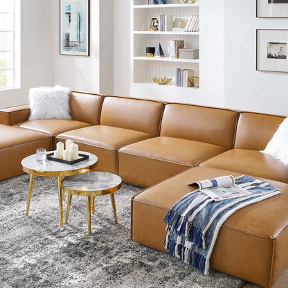 Restore 6-Piece Vegan Leather Sectional Sofa by Modway - EEI-4713