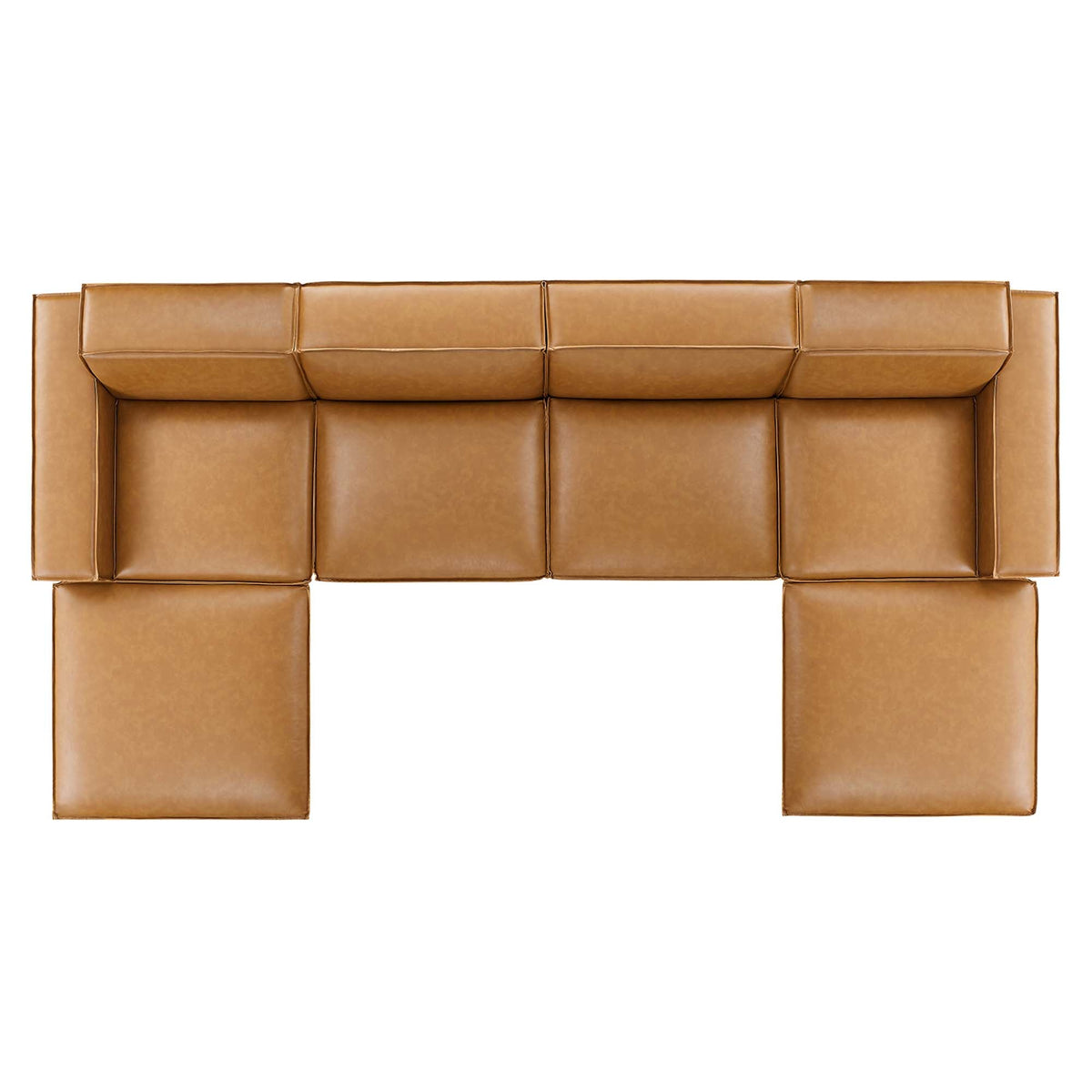 Restore 6-Piece Vegan Leather Sectional Sofa by Modway - EEI-4713