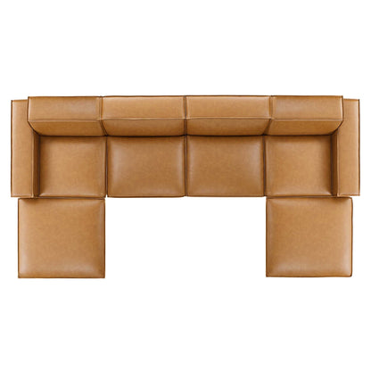 Restore 6-Piece Vegan Leather Sectional Sofa by Modway - EEI-4713
