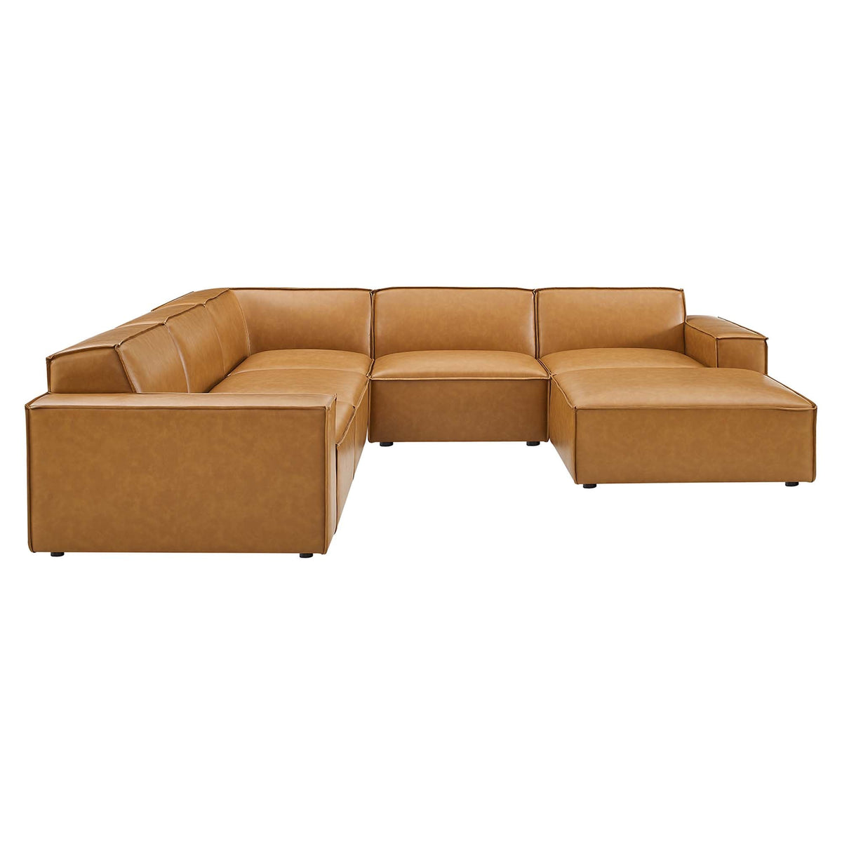 Restore 6-Piece Vegan Leather Sectional Sofa by Modway - EEI-4714