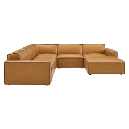 Restore 6-Piece Vegan Leather Sectional Sofa by Modway - EEI-4714