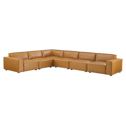 Restore 6-Piece Vegan Leather Sectional Sofa by Modway - EEI-4715