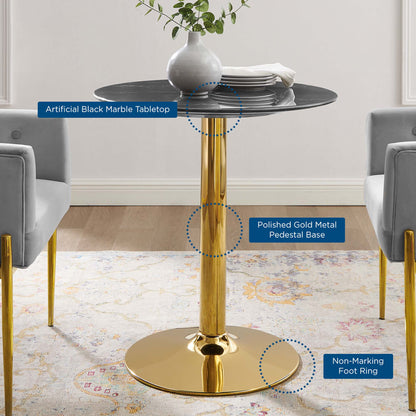Verne 28" Artificial Marble Dining Table by Modway - EEI-4746